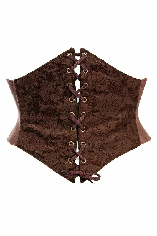 Dark Brown Lace Corset Belt Cincher