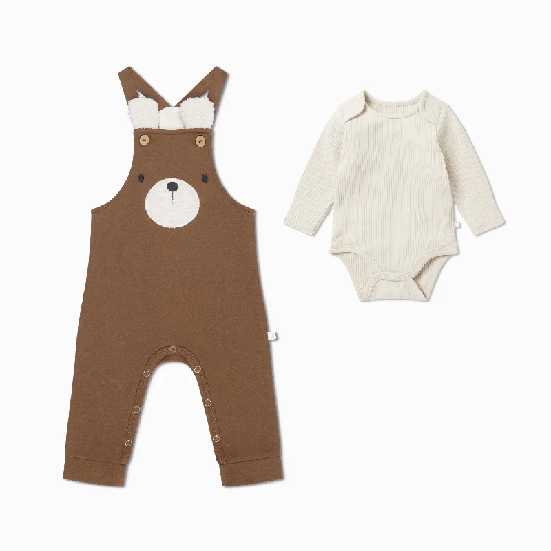 Little Bear Dungarees & Bodysuit Outfit