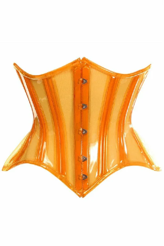 Orange Clear Curvy Underbust Waist Cincher Corset