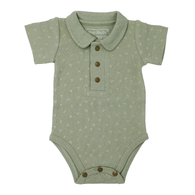 Organic Polo Short Sleeve Bodysuits