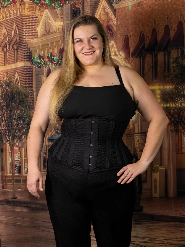 Plus Size Mesh Romantic Curve Longline Underbust Corset : CS-411