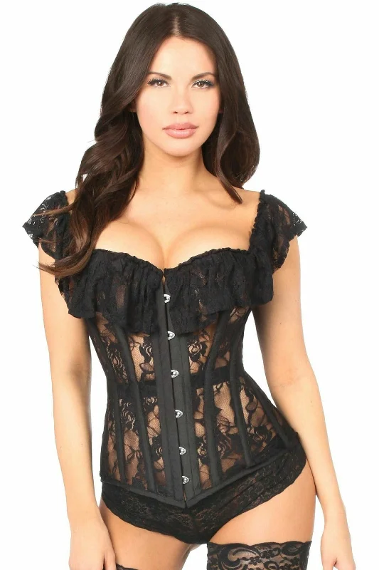 Queen Size Lavish Lace Flirty Steel Corset Top