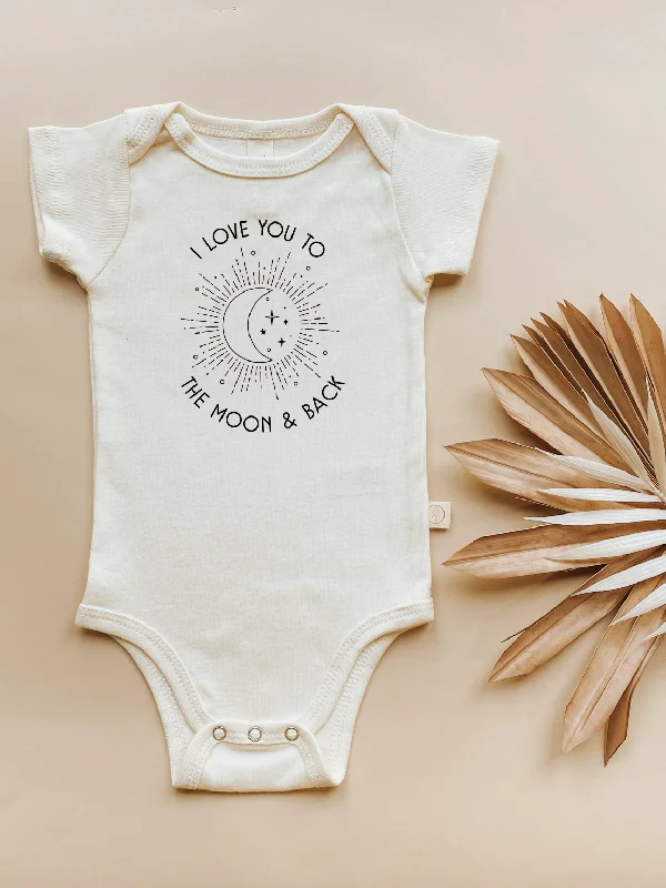 Short Sleeve Bodysuit | To The Moon & Back | Organic Cotton