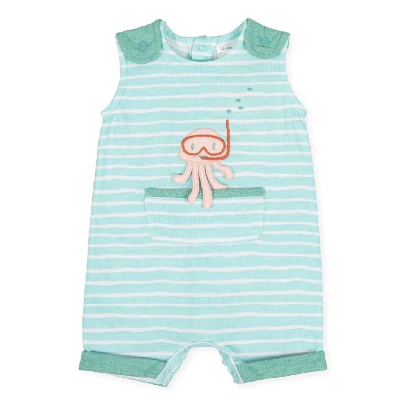 Tutto Piccolo Teal Octopus Romper