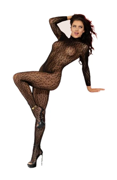 Shirley of Hollywood 90466 Black Bodystocking