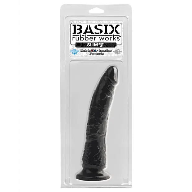 Basix Rubber Works Slim 7" w/Suction Cup - Black