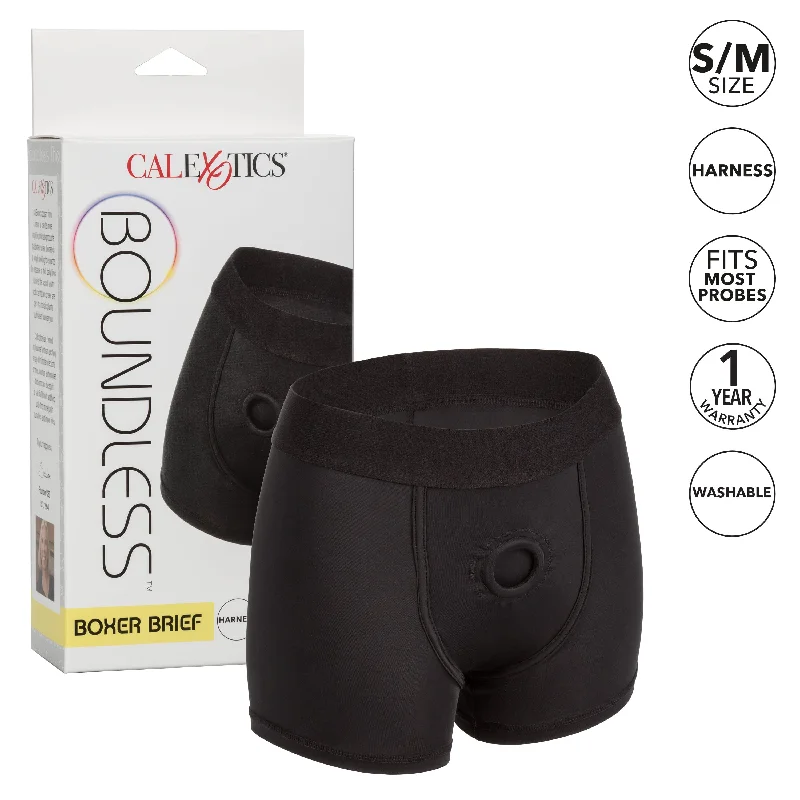 California Exotics - Boundless Boxer Brief Strap On Harness S/M (Black)