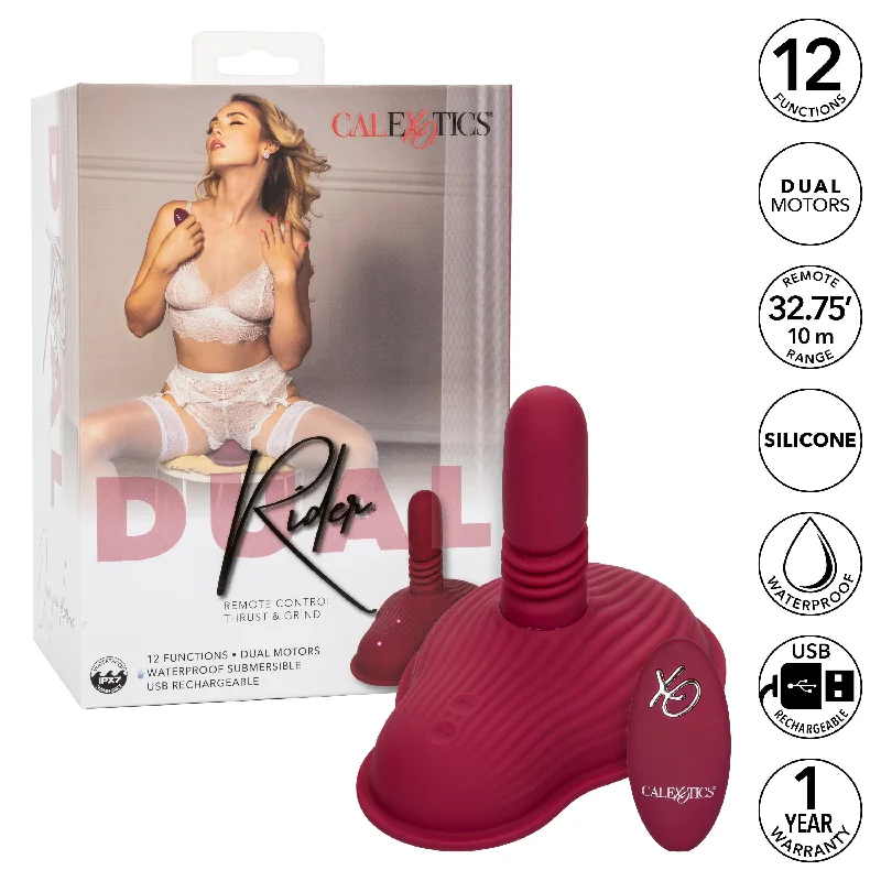 California Exotics - Dual Rider Remote Control Thrust & Grind Massager 6.8" (Red)