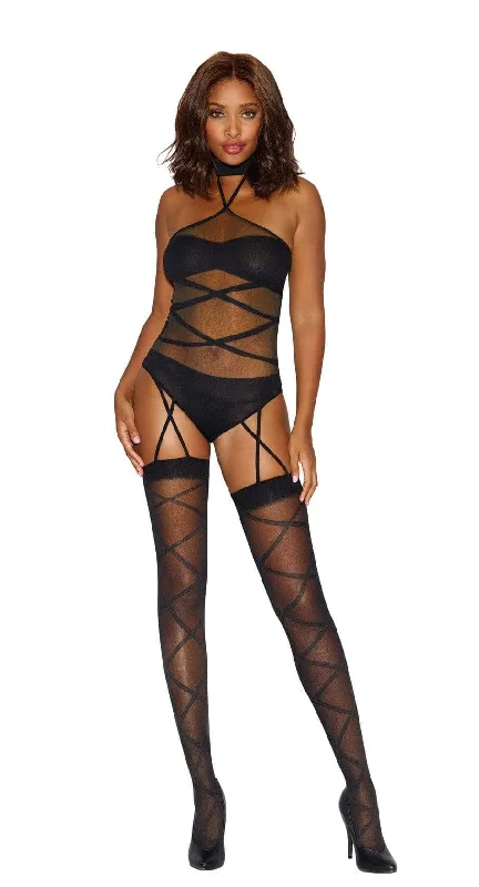 Criss-Cross Teddy - One Size - Black