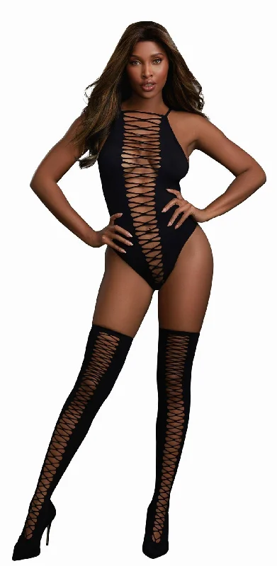 Criss-Cross Center Bodystocking