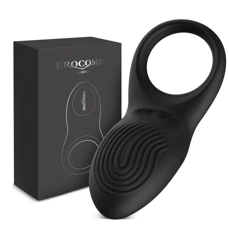 Erocome - Sagitta Rechargeable Silicone Cock Ring (Black)