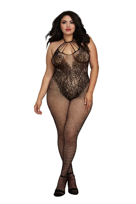 Fishnet Bodystocking w/ Knitted Teddy Design