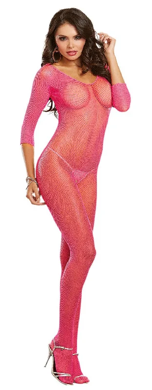 Fishnet Long Sleeved Open Crotch Bodystocking