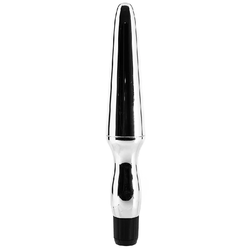 Vibrating Waterproof Anal Probe in Silver