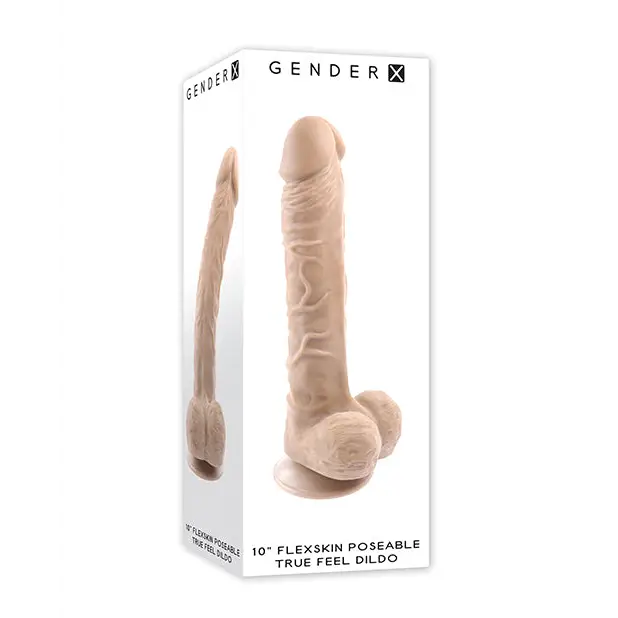 Gender X Flexskin Poseable True Feel 10" Dildo - Light