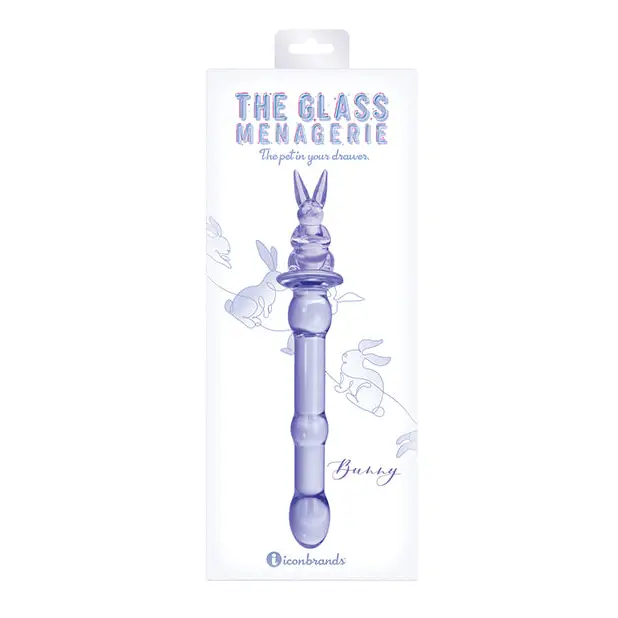 Glass Menagerie Rabbit Glass Dildo - Pink