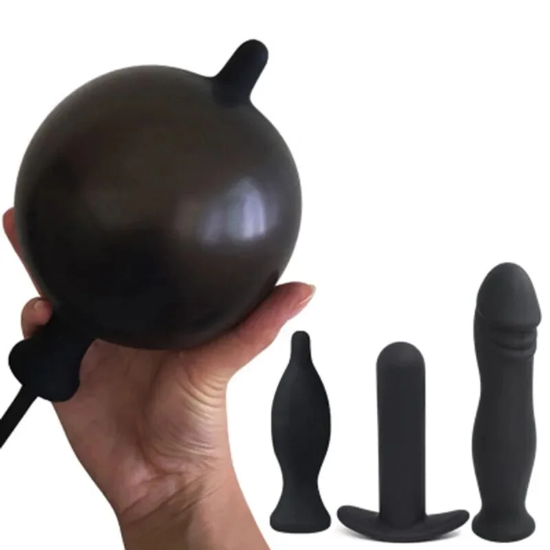 Inflatable Anal Dildo Plug Expandable Butt Plug With Pump Adult Products Silicone Sex Toys for Women Men Anal Dilator Massager