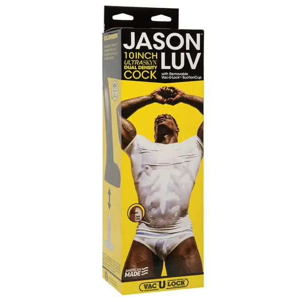 Jason Luv 10" Ultraskyn Cock W/removable Vac-u-lock Suction Cup - Chocolate