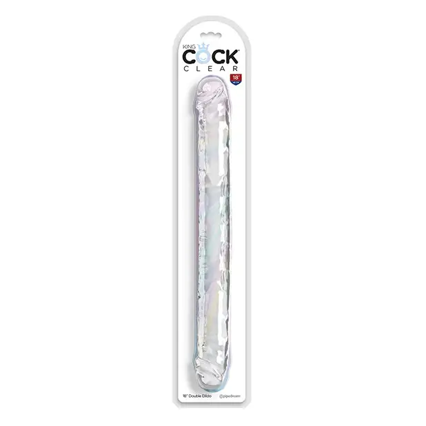 King Cock Clear 18" Double Dildo - Clear