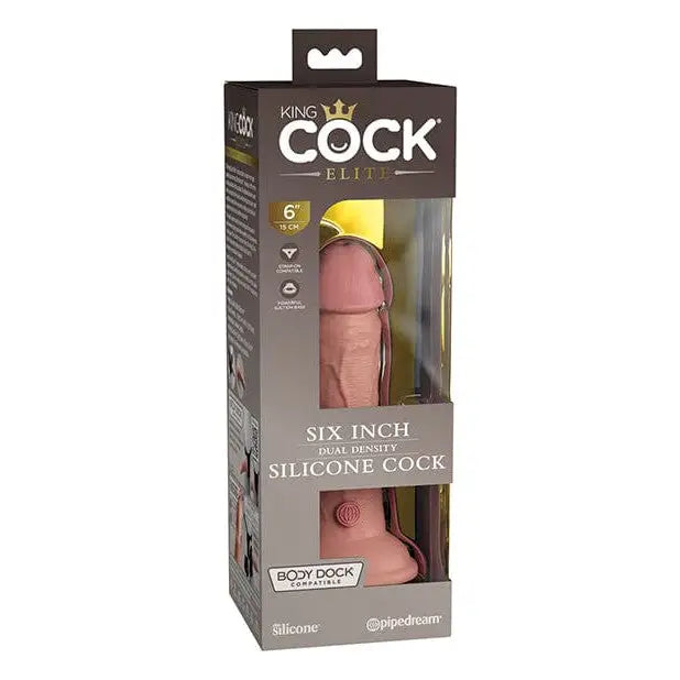 King Cock Elite 6" Dual Density Silicone Dildo