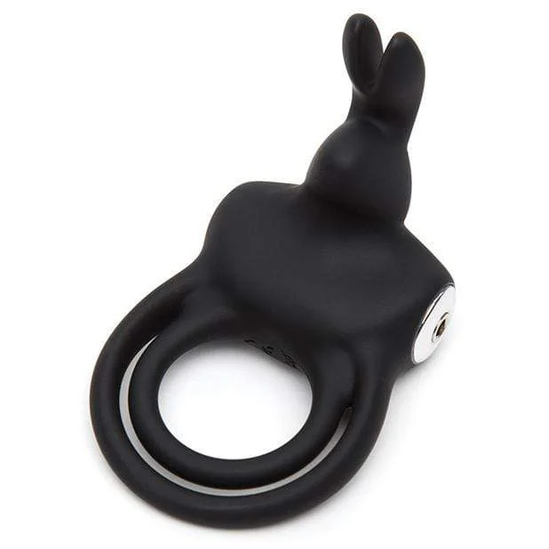 Love Honey - Happy Rabbit Rechargeable Love Ring (Black)