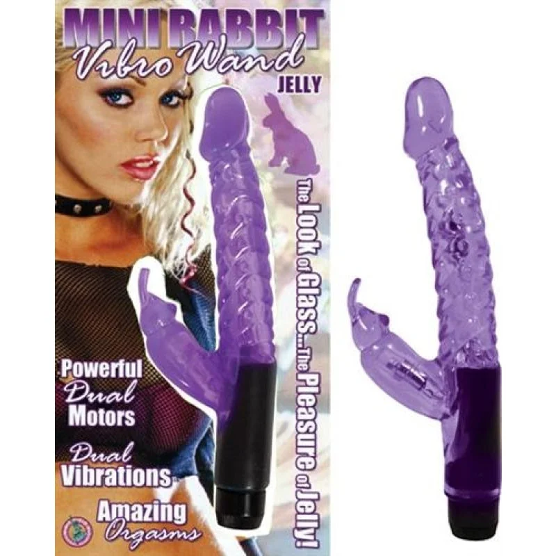 Mini Rabbit Vibro Wand Purple Jelly