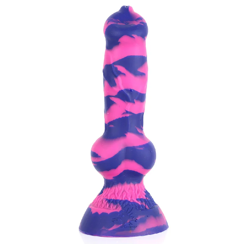 Nothosaur NICOS - 11.4 Inch Dog Knot Dildo - Zebra Fantasy Dildo