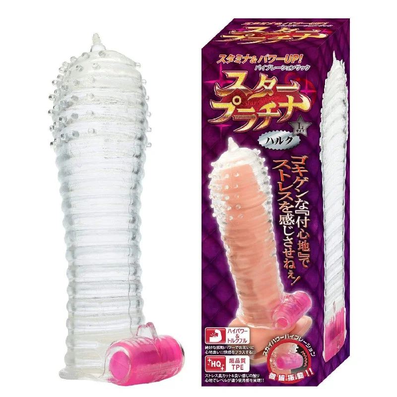 NPG - Star Platinum L Vibrating Cock Sleeve (Clear)