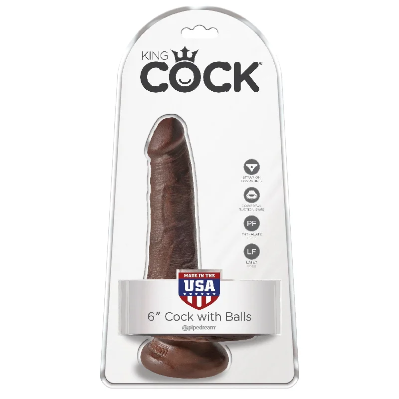 Pipedream - King Cock 6" Cock with Balls (Dark Brown)