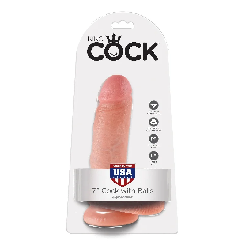 Pipedream - King Cock 7" Cock with Balls (Beige)