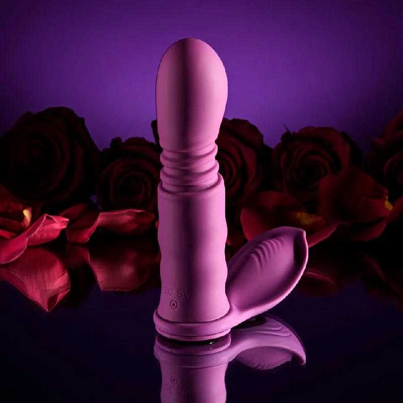 Playboy - Match Play Vibrating Thrusting Dildo with Cock Ring (Pink)