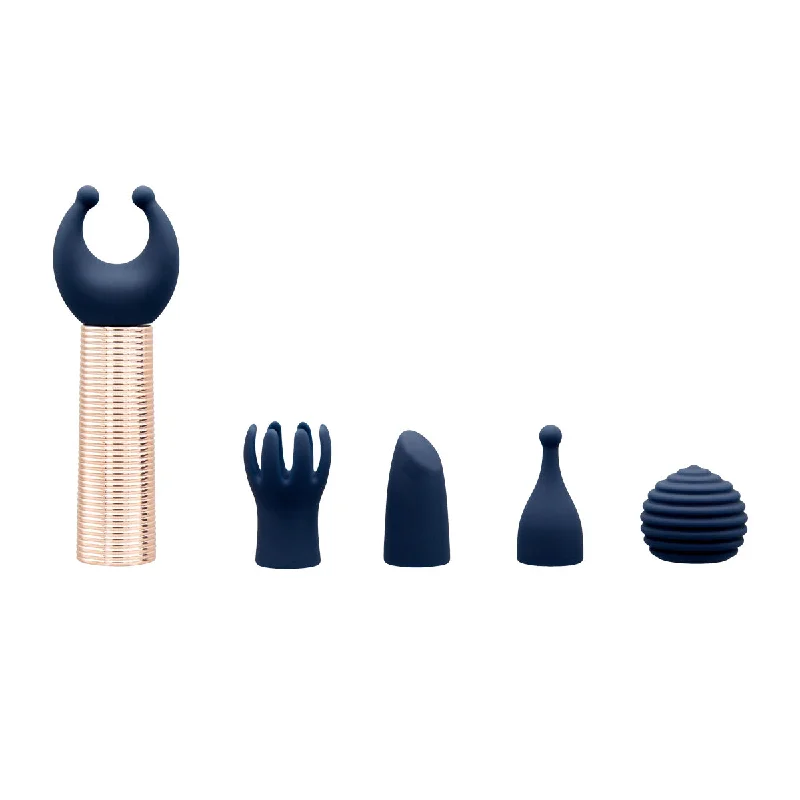 Pillow Talk Secrets Desires 6-Piece Mini Massager Set - Navy