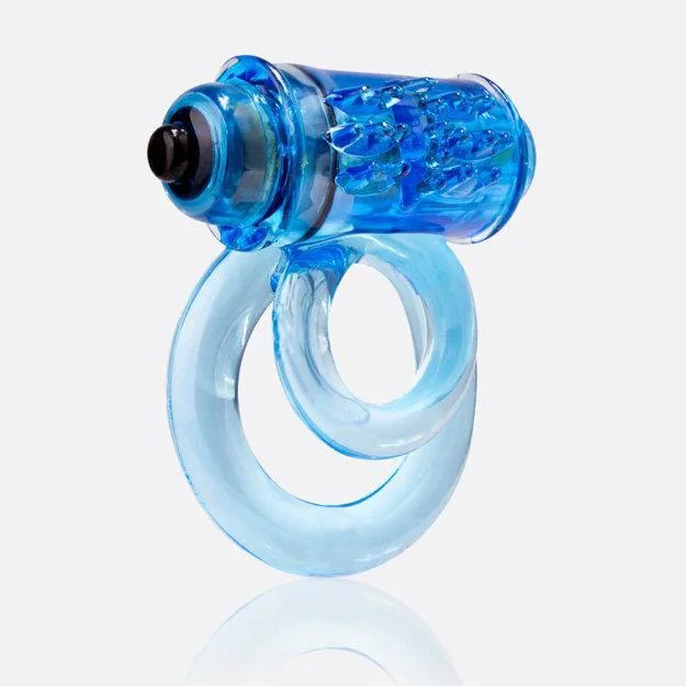 TheScreamingO - Double O 6 Super Powered Vibrating Cock Ring (Blue)