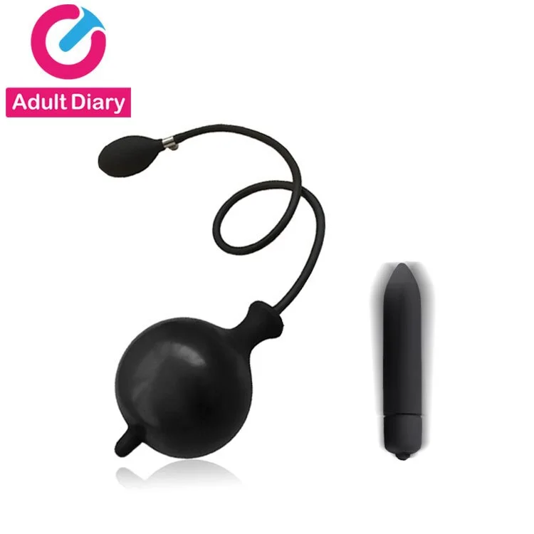 10 speed Vibrators Inflatable Butt Plug Expandable Anal Dilator Inflate Anal Plug Anal Dildo Air-filled Pump Sex Toy