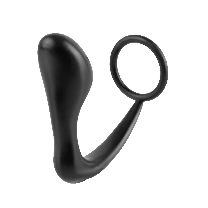 Anal Fantasy Collection Ass-Gasm Cockring Plug - Black