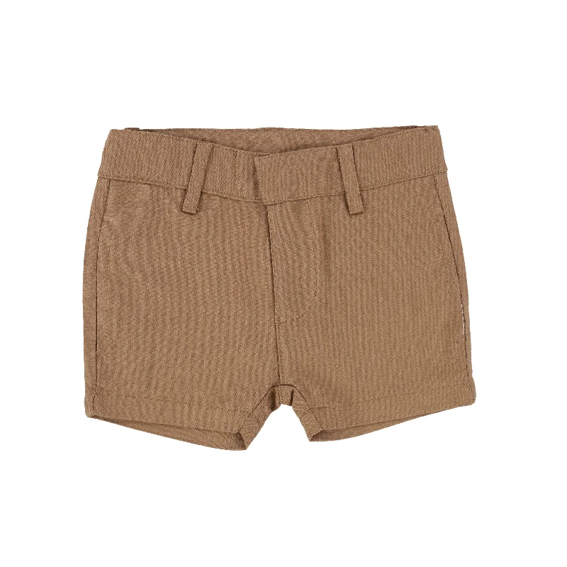 Analogie Boys Dress Shorts - Caramel