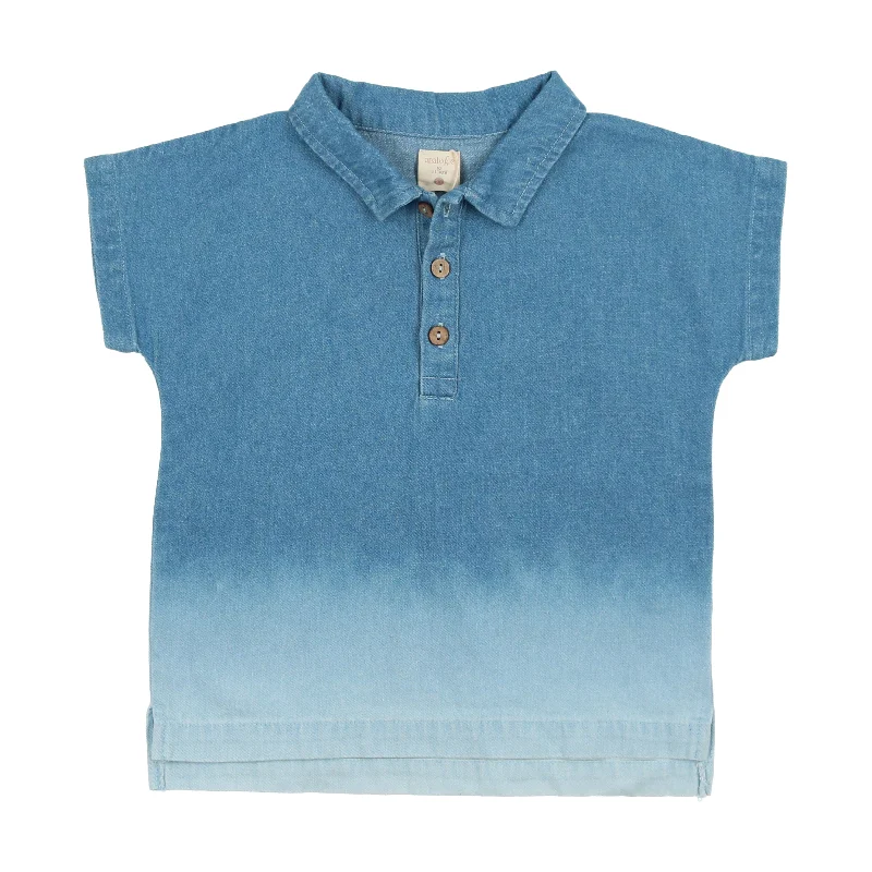 Analogie Dip Dye Boys Shirt - Denim