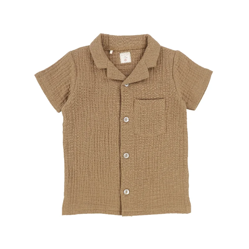 Analogie Gauze Boys Shirt - Caramel