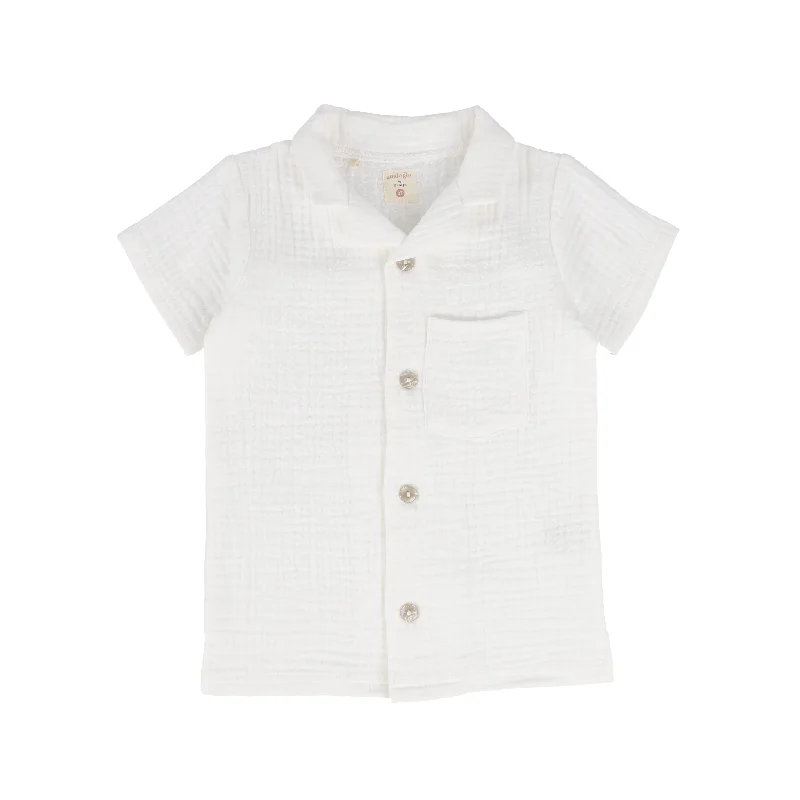 Analogie Gauze Boys Shirt - White