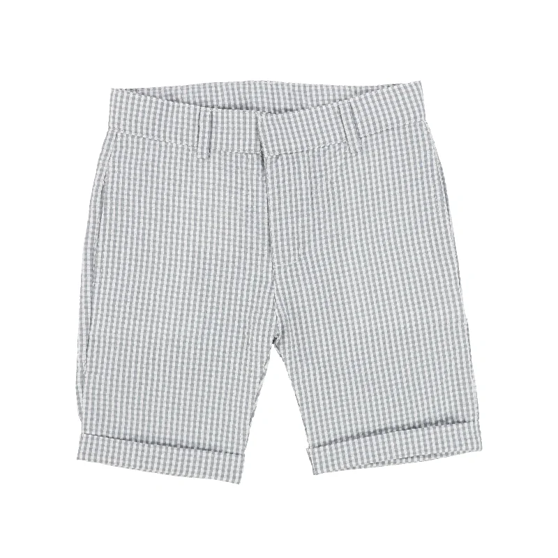 Analogie Gingham Boys Shorts - Sapphire