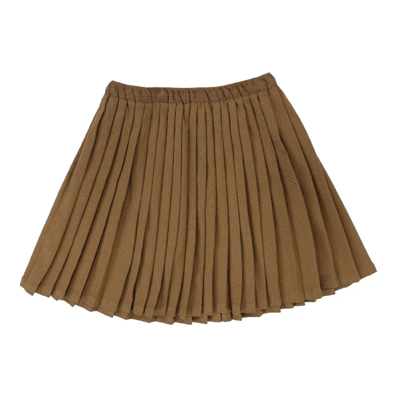 Analogie Knife Pleated Skirt - Camel