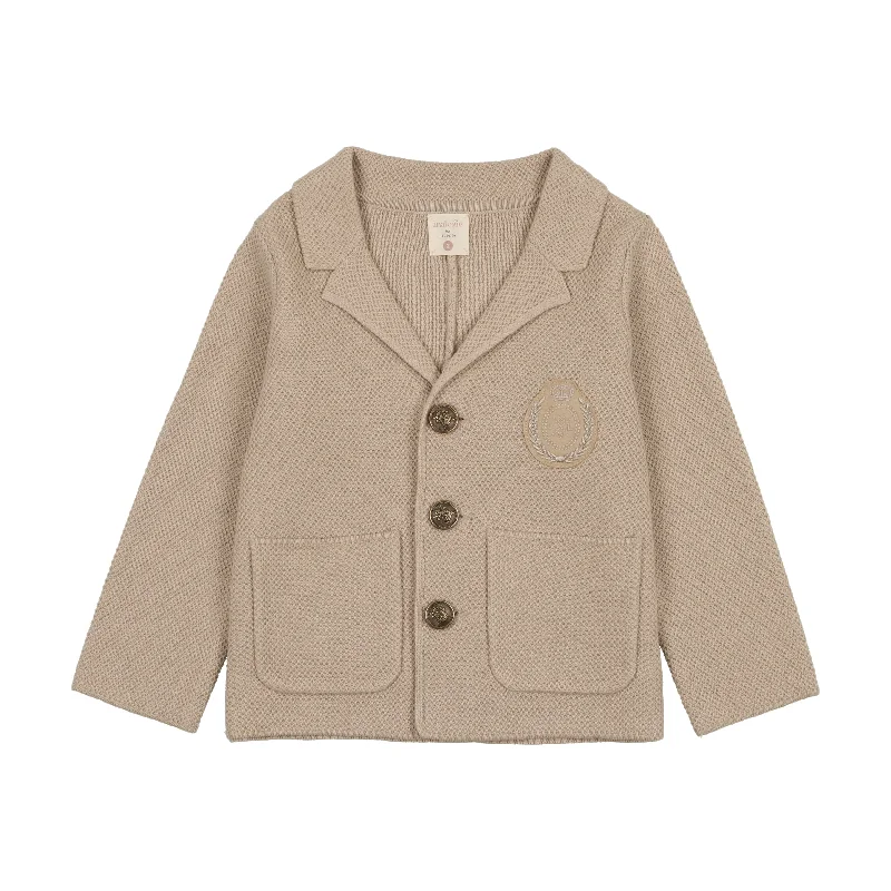 Analogie Knit Crest Blazer - Taupe