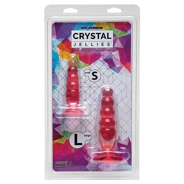 Doc Johnson - Crystal Jellies Anal Delight Trainer Kit (Pink)