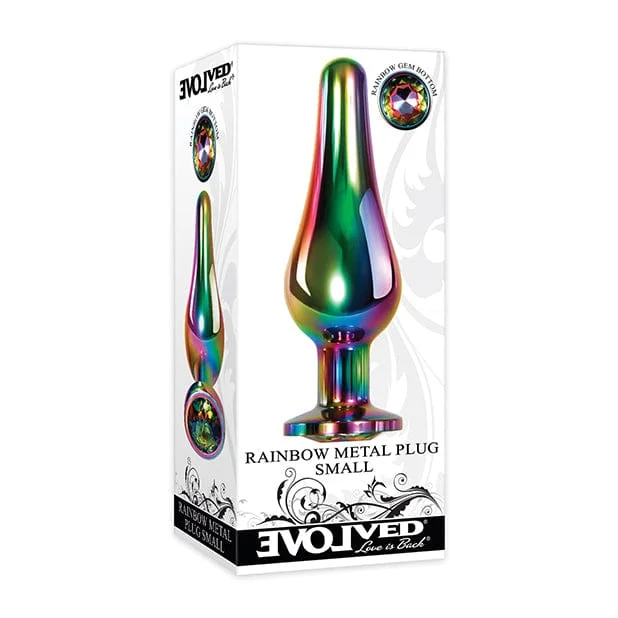 Evolved - Rainbow Metal Anal Plug Small (Silver)