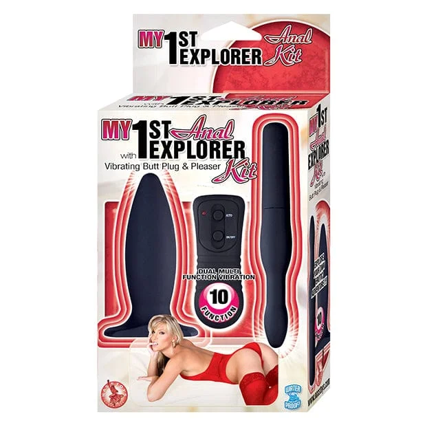 Nasstoys - My 1st Anal Explorer Kit Vibrating Butt Plug and Pleaser (Black)