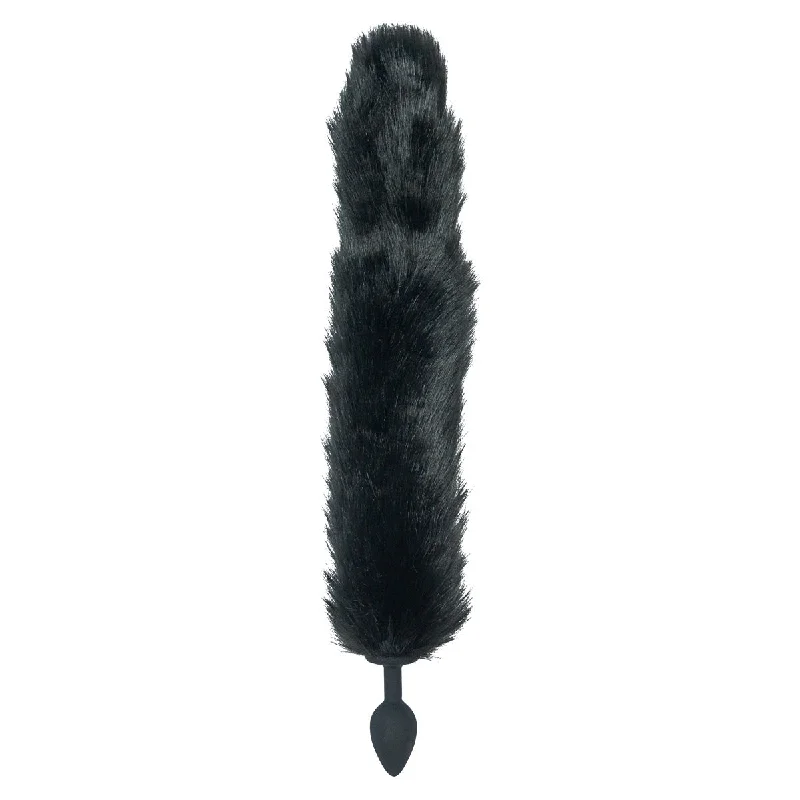 Punishment Fox Tail Silicone Anal Plug - Black