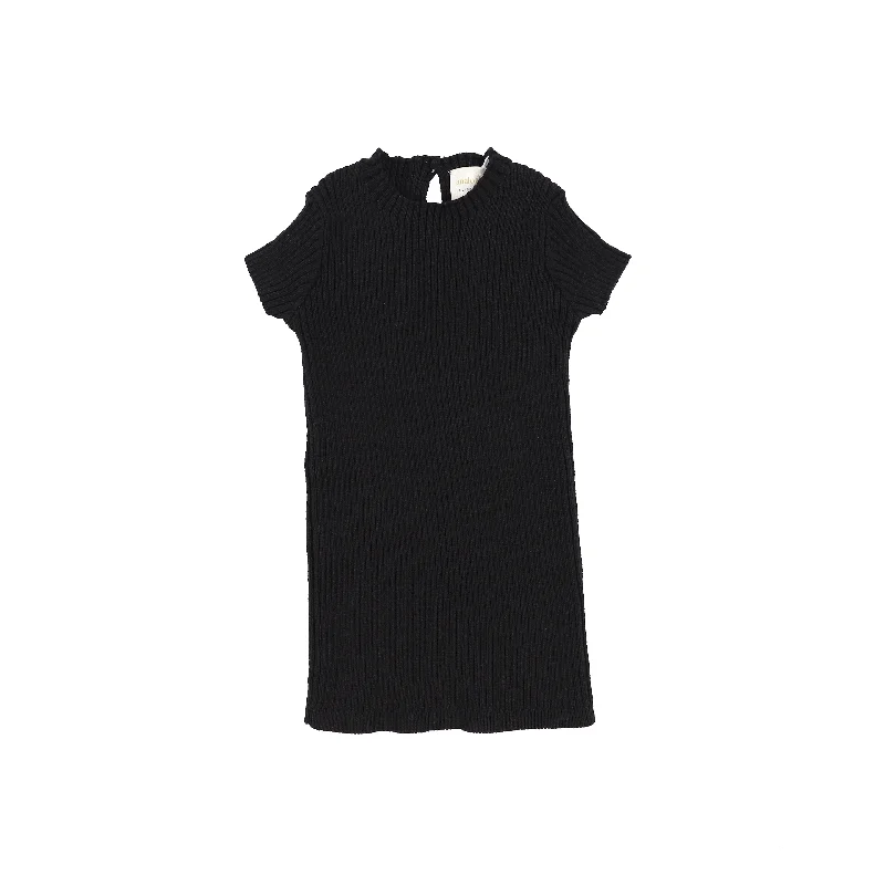 Analogie Short Sleeve Knit Sweater - Black