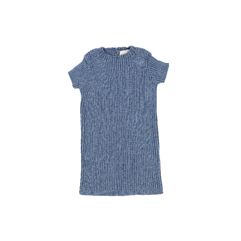 Analogie Short Sleeve Knit Sweater - Blue