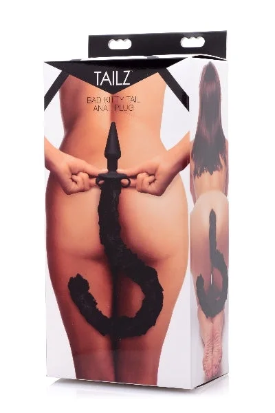 Tailz - Bad Kitty Tail Anal Plug - Black