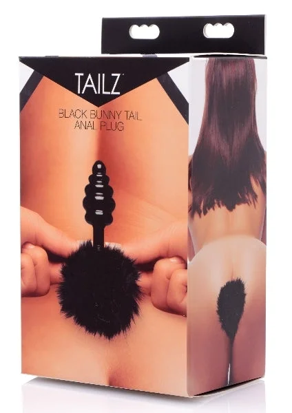 Tailz - Black Bunny Tail Anal Plug - Black